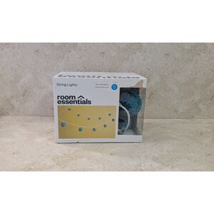String Lights -10 Teal Rosette Globes - Room Essentials